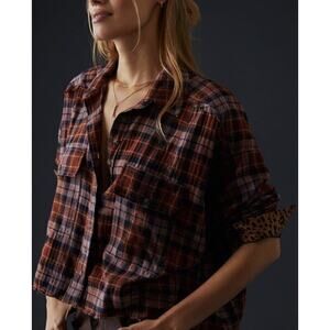 Plaid Button-Up Women's Top